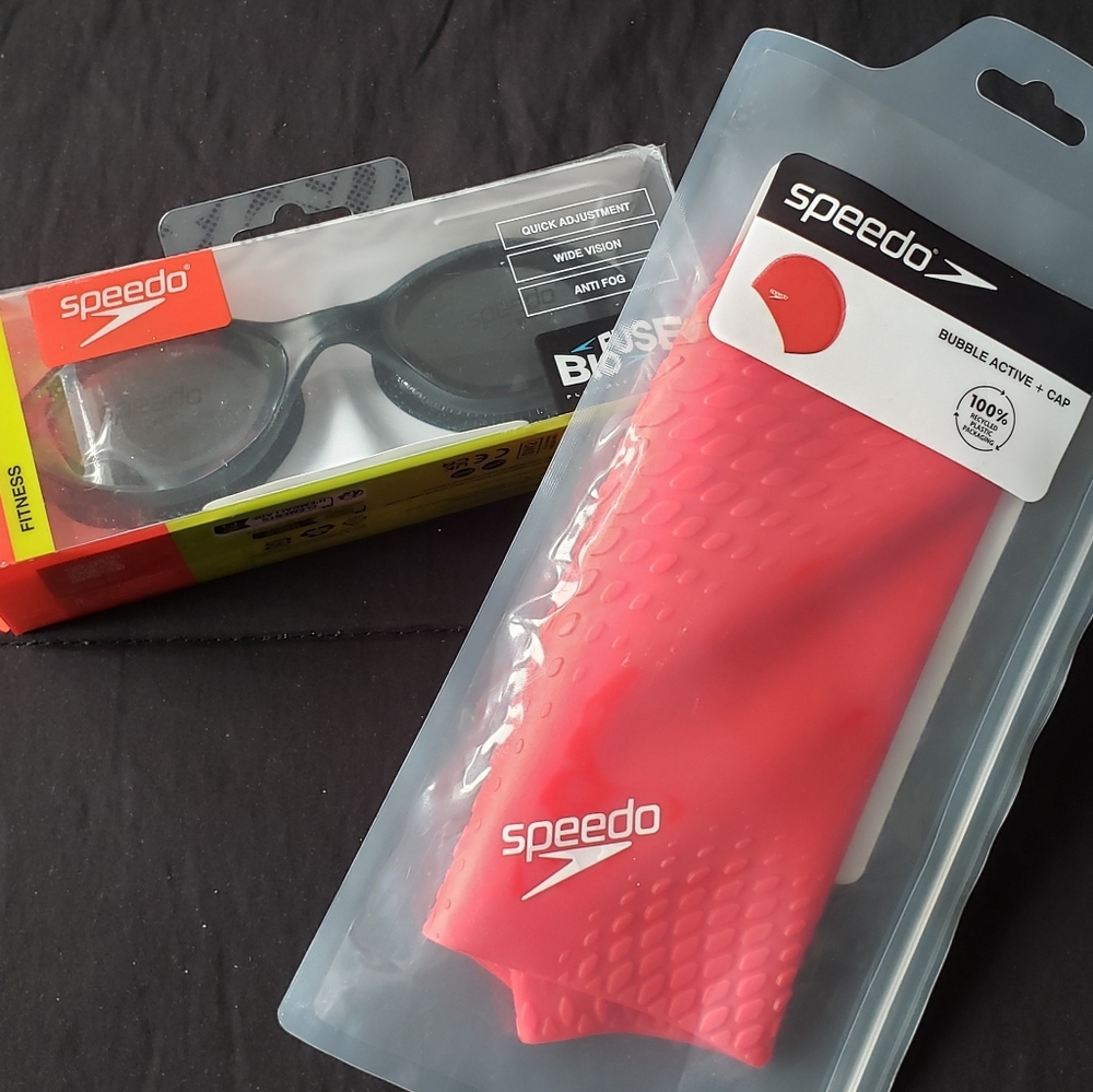 Speedo Swim Goggles & Cap Set